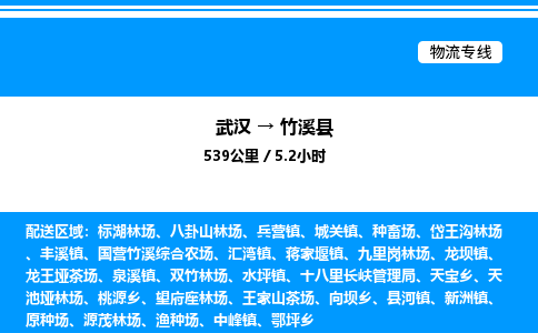 武漢到竹溪縣物流專(zhuān)線-武漢至竹溪縣貨運(yùn)公司